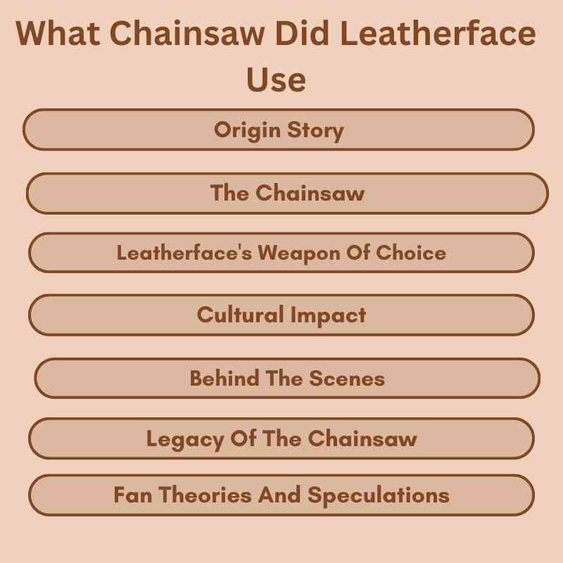 What Chainsaw Did Leatherface Use