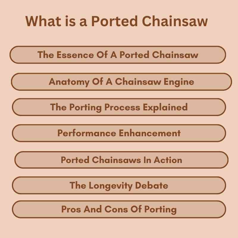 What is a Ported Chainsaw
