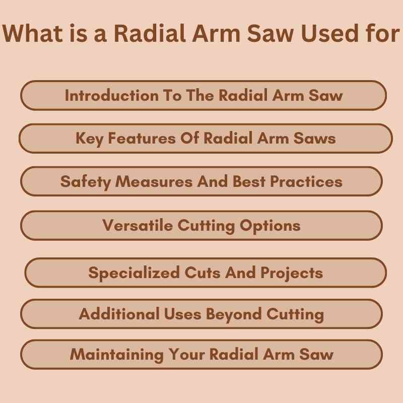 What is a Radial Arm Saw Used for