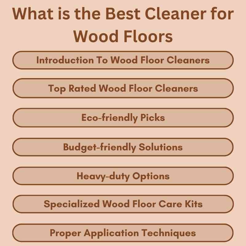 What is the Best Cleaner for Wood Floors