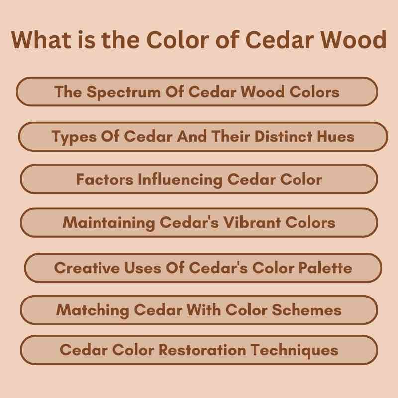 What is the Color of Cedar Wood