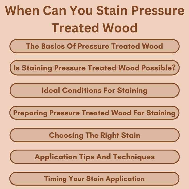 When Can You Stain Pressure Treated Wood