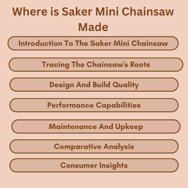 Where is Saker Mini Chainsaw Made