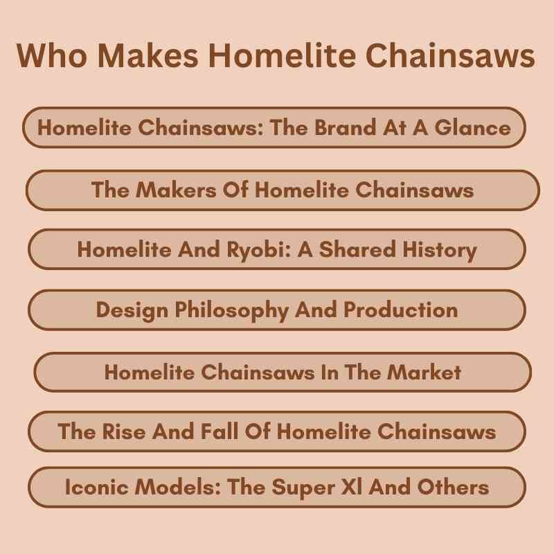 Who Makes Homelite Chainsaws