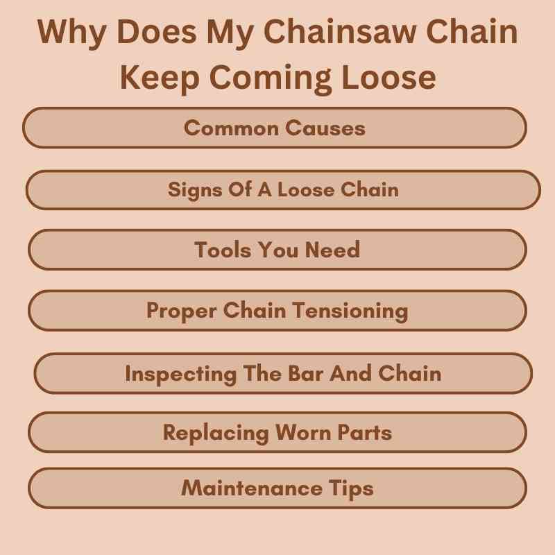 Why Does My Chainsaw Chain Keep Coming Loose