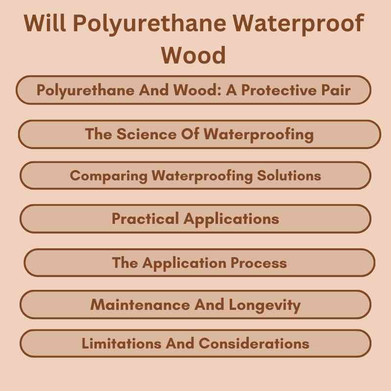 Will Polyurethane Waterproof Wood