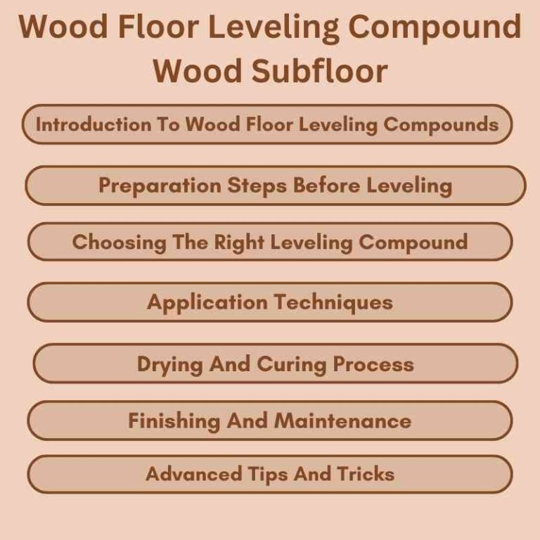 Wood Floor Leveling Compound Wood Subfloor: Ultimate Guide ...