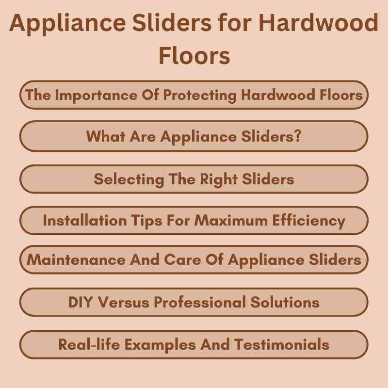 Appliance Sliders for Hardwood Floors