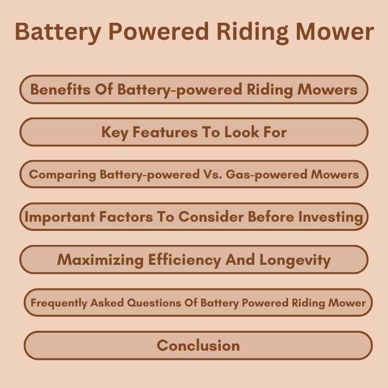 Battery Powered Riding Mower