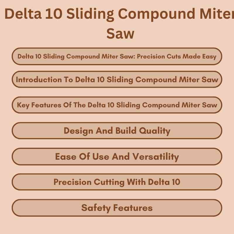 Delta 10 Sliding Compound Miter Saw