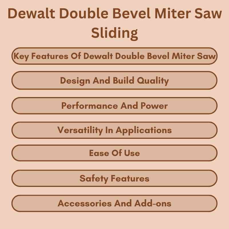 Dewalt Double Bevel Miter Saw Sliding