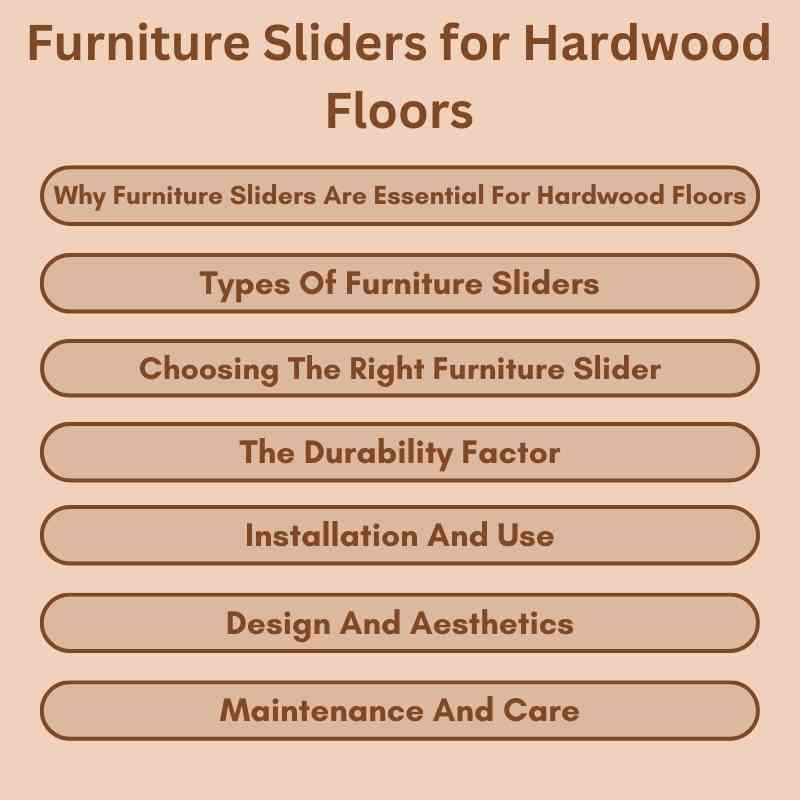 Furniture Sliders for Hardwood Floors