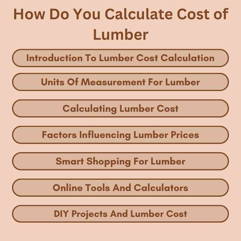 How Do You Calculate Cost of Lumber