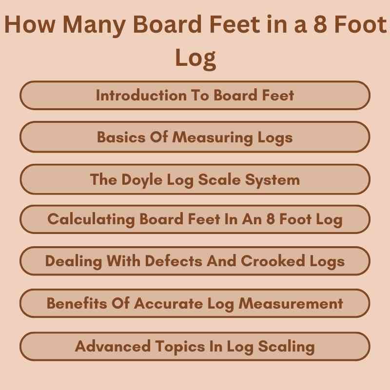 How Many Board Feet in a 8 Foot Log