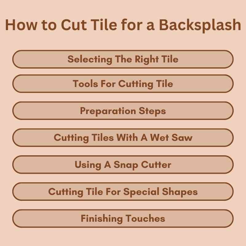 How to Cut Tile for a Backsplash