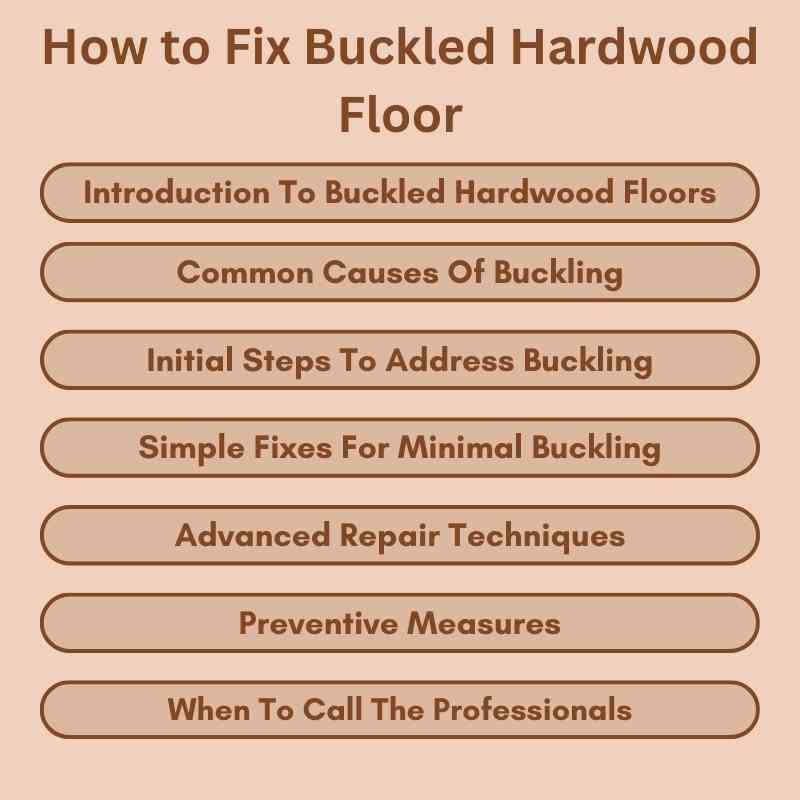 How to Fix Buckled Hardwood Floor