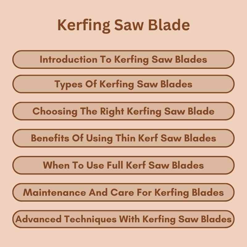 Kerfing Saw Blade