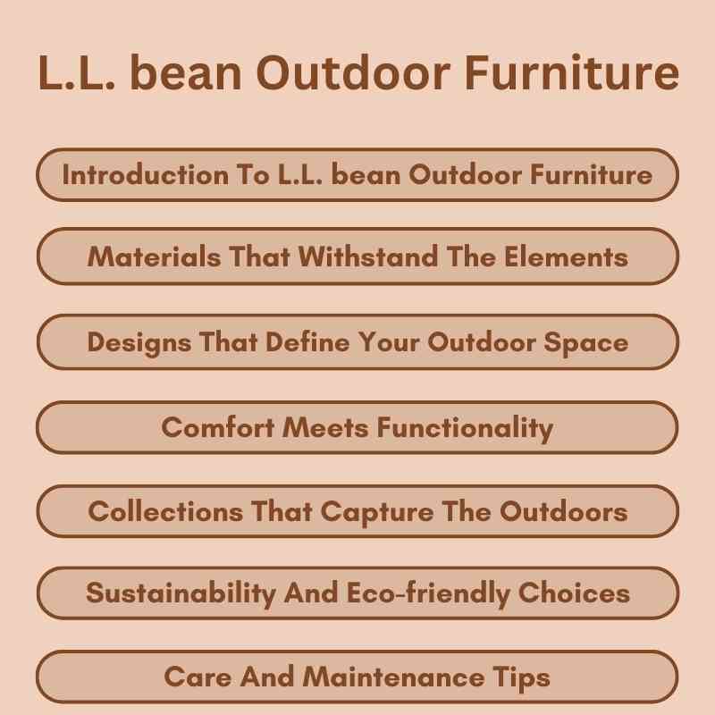 L.L. bean Outdoor Furniture