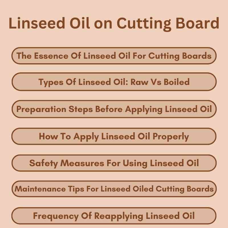 Linseed Oil on Cutting Board