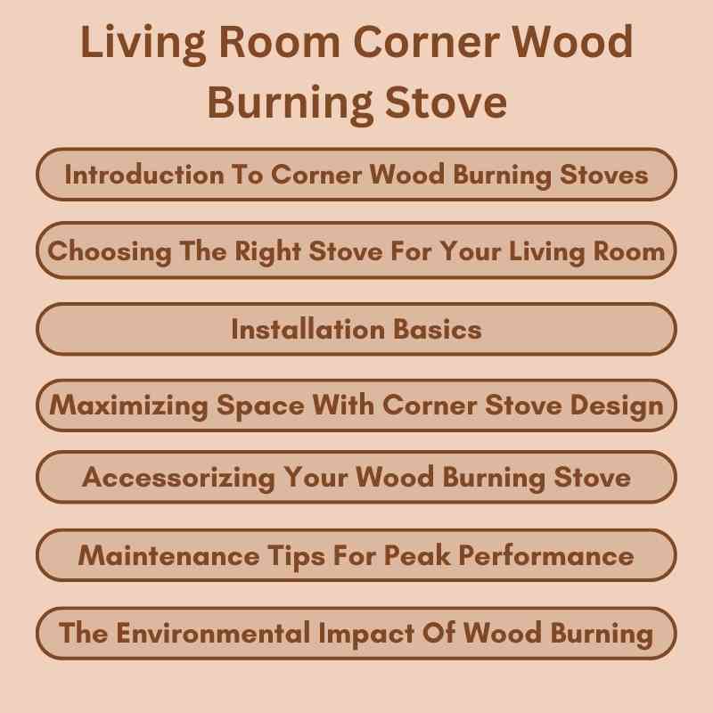 Living Room Corner Wood Burning Stove