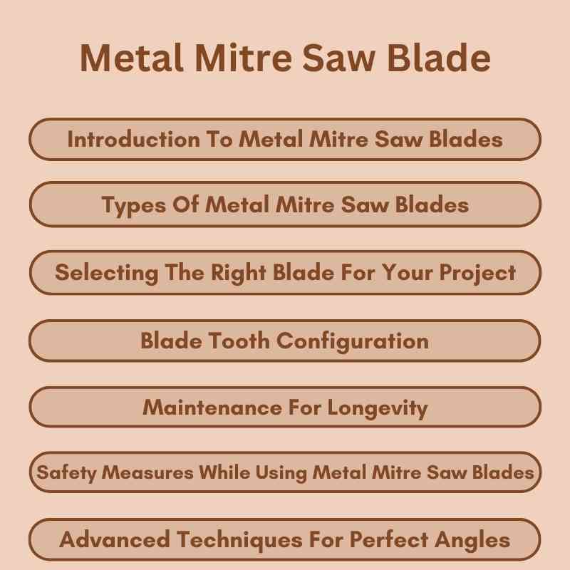 Metal Mitre Saw Blade