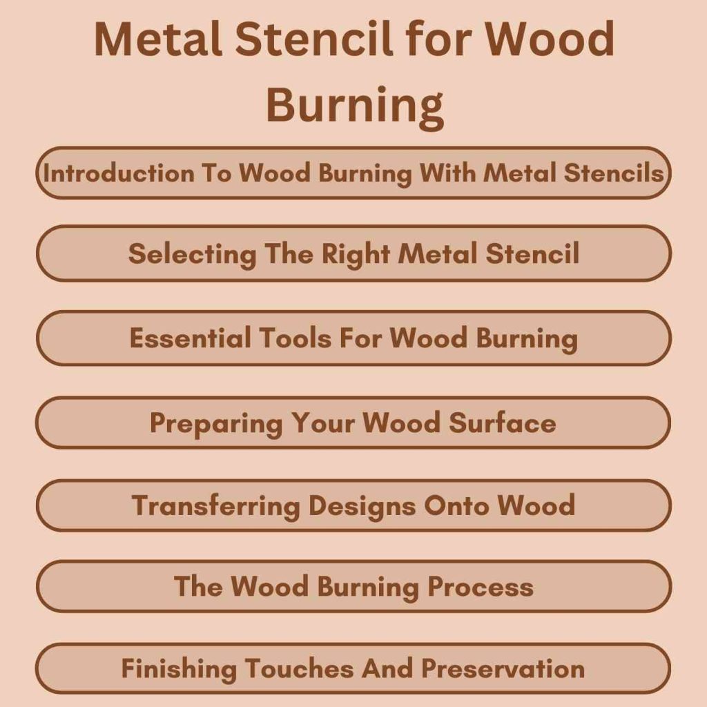 Metal Stencil for Wood Burning