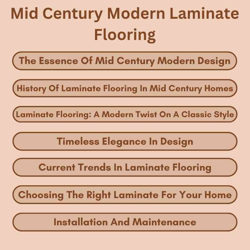 Mid Century Modern Laminate Flooring