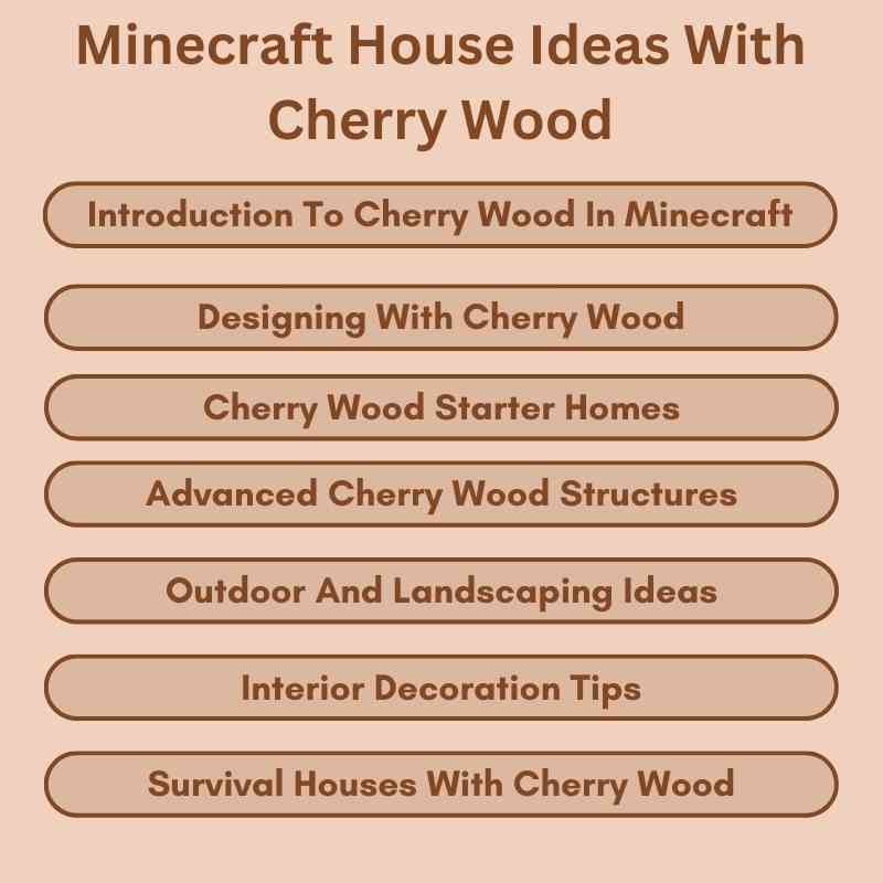 Minecraft House Ideas With Cherry Wood