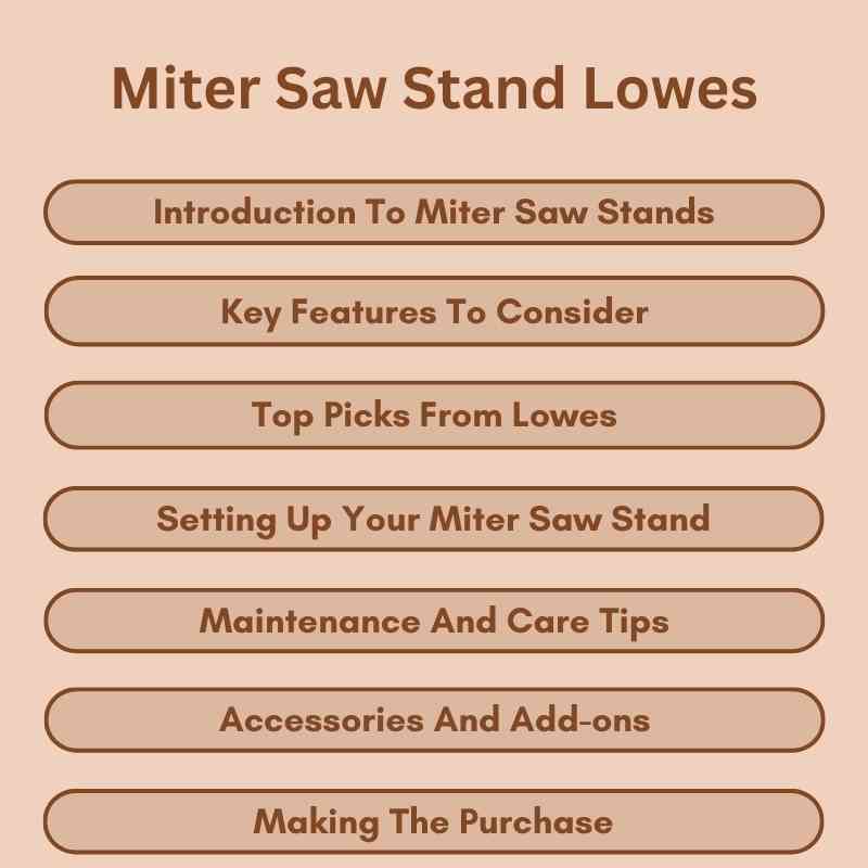 Miter Saw Stand Lowes