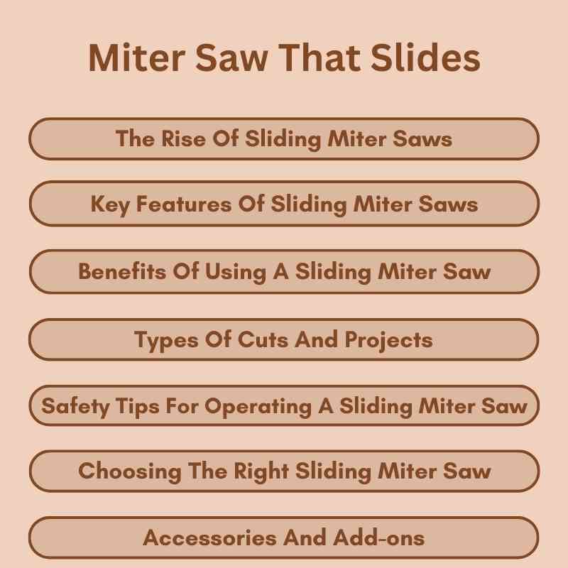 Miter Saw That Slides