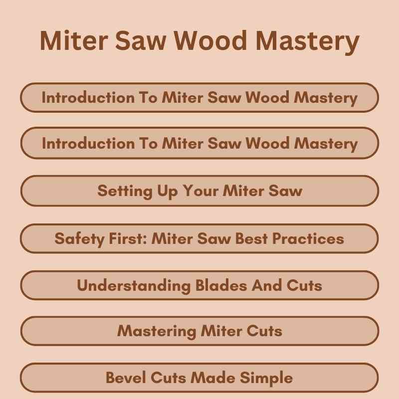 Miter Saw Wood Mastery