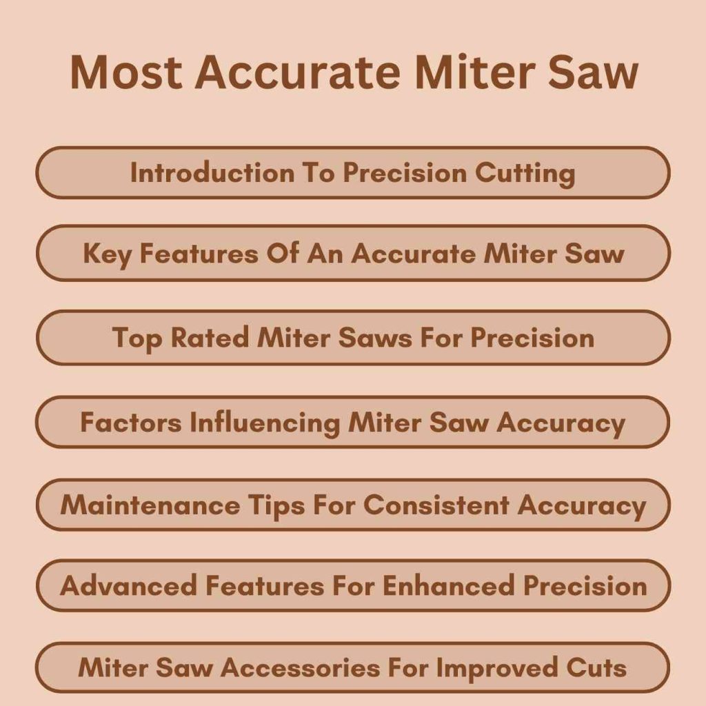 Most Accurate Miter Saw