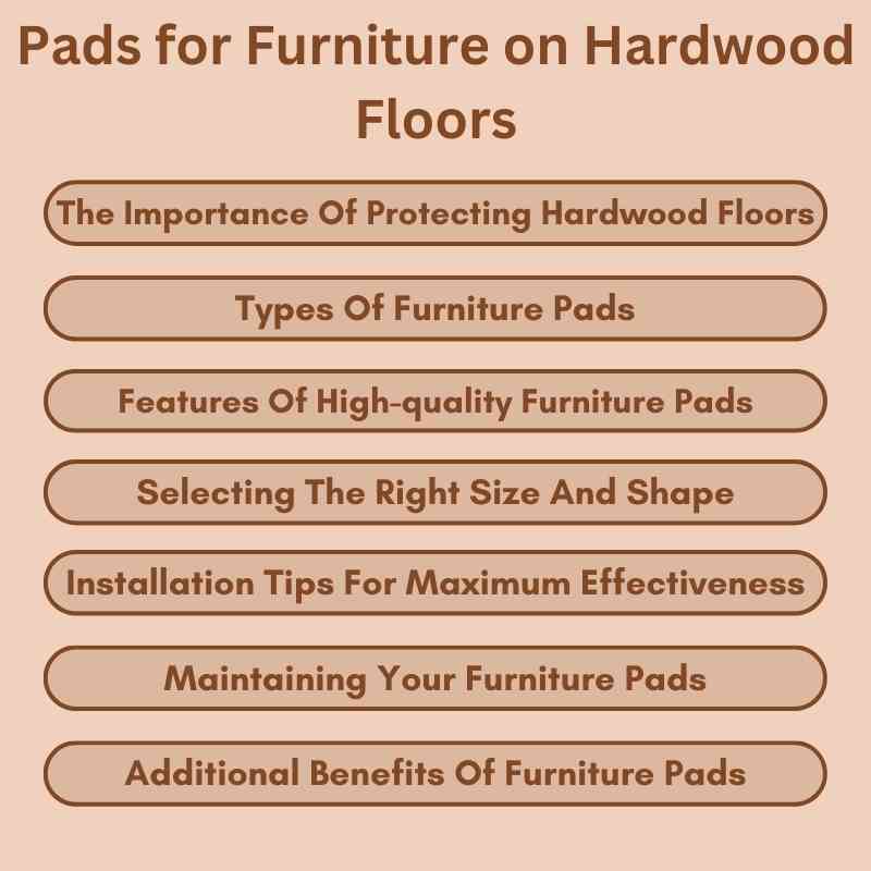 Pads for Furniture on Hardwood Floors