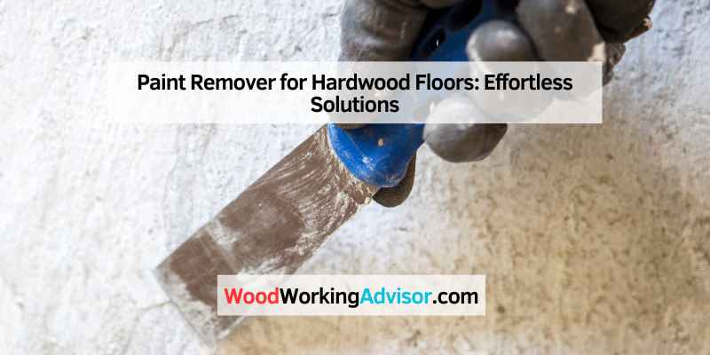 Paint Remover for Hardwood Floors