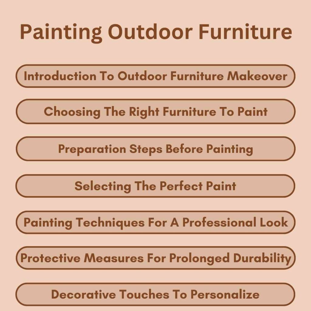 Painting Outdoor Furniture
