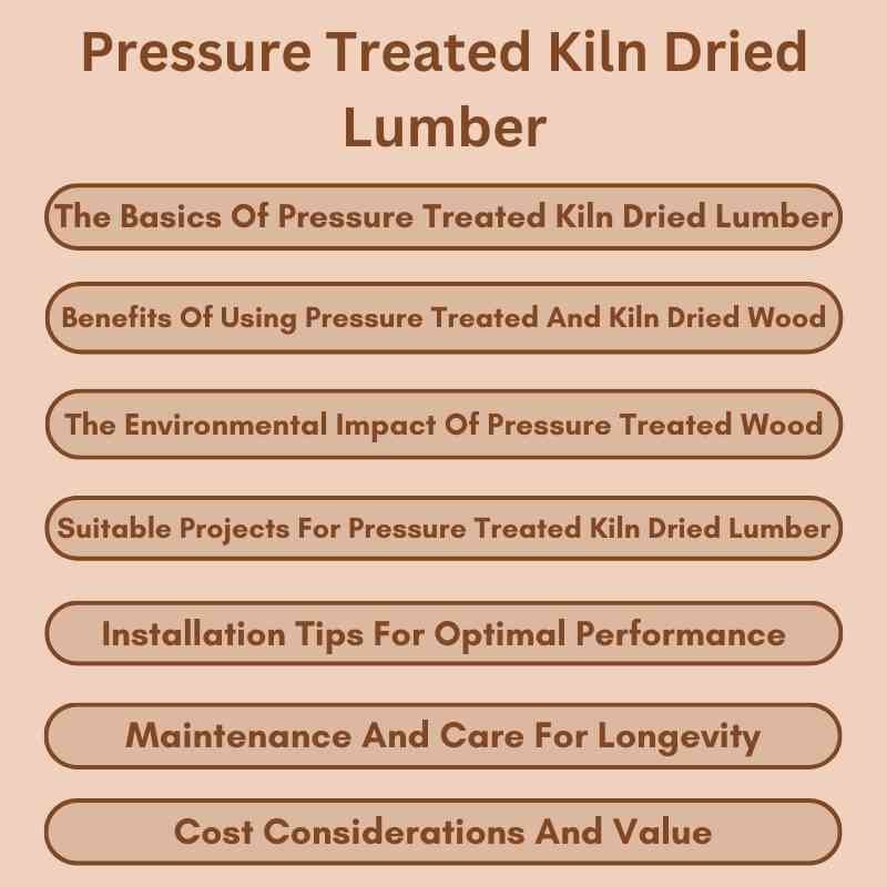 Pressure Treated Kiln Dried Lumber