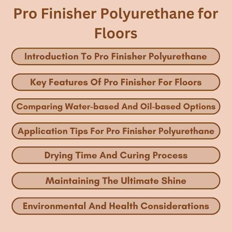 Pro Finisher Polyurethane for Floors