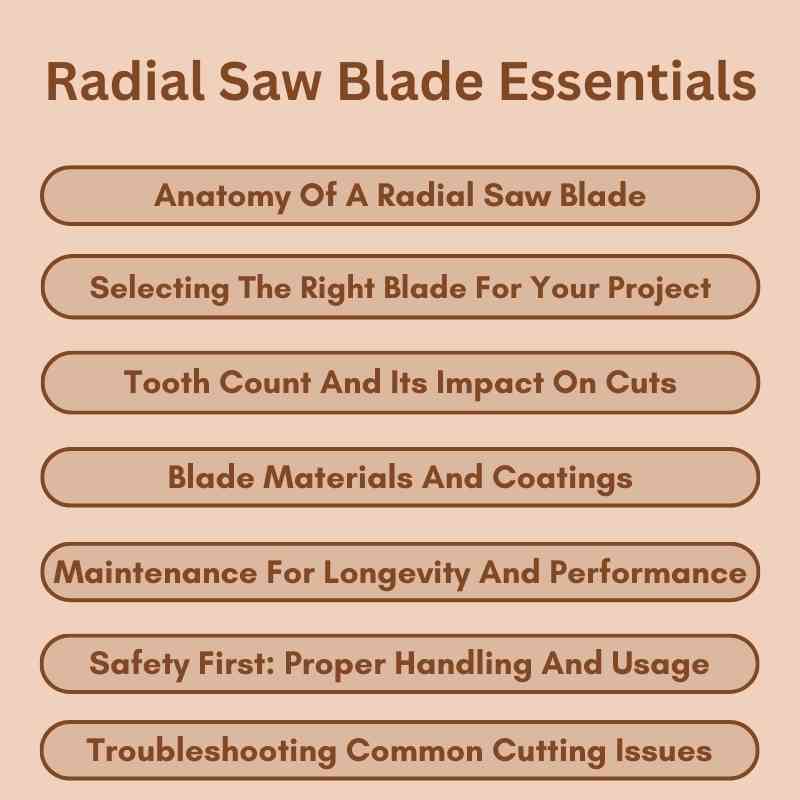 Radial Saw Blade Essentials