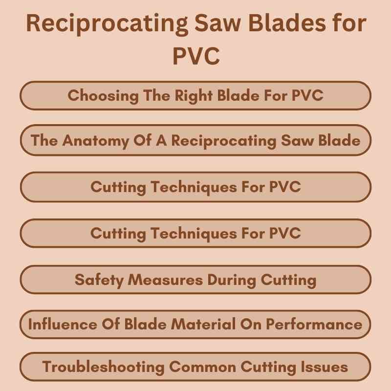 Reciprocating Saw Blades for PVC