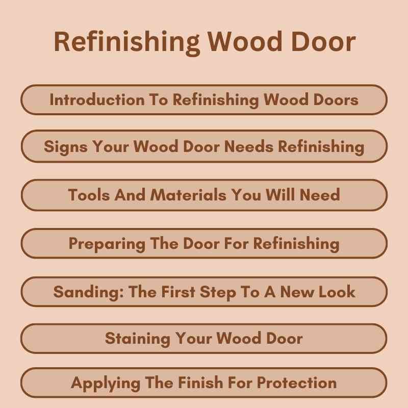 Refinishing Wood Door