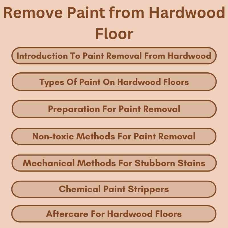 Remove Paint from Hardwood Floor