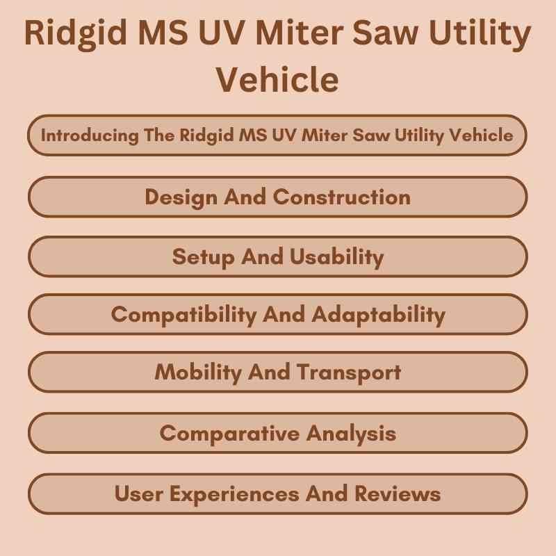 Ridgid MS UV Miter Saw Utility Vehicle