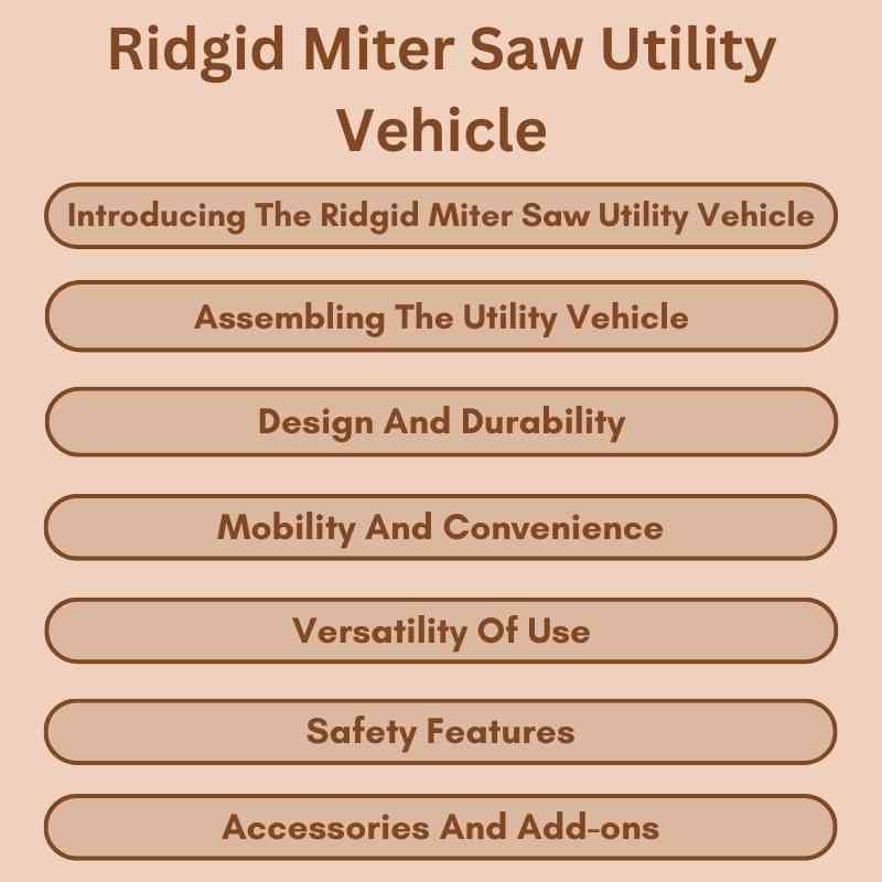 Ridgid Miter Saw Utility Vehicle