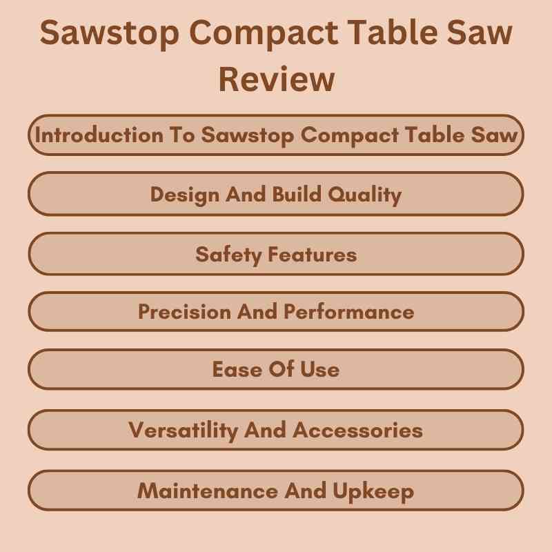 Sawstop Compact Table Saw Review