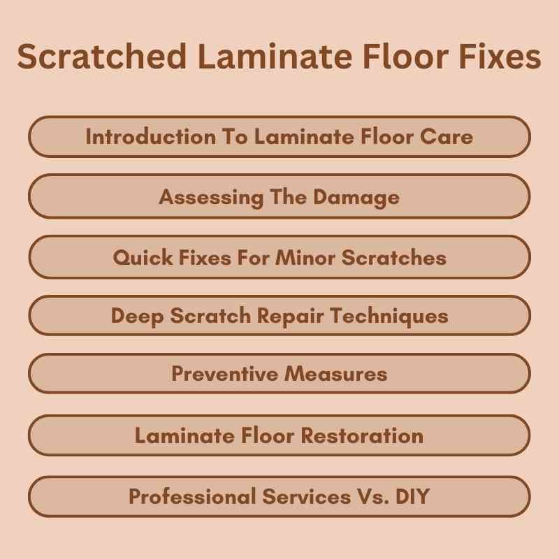 Scratched Laminate Floor Fixes