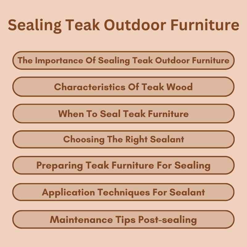 Sealing Teak Outdoor Furniture