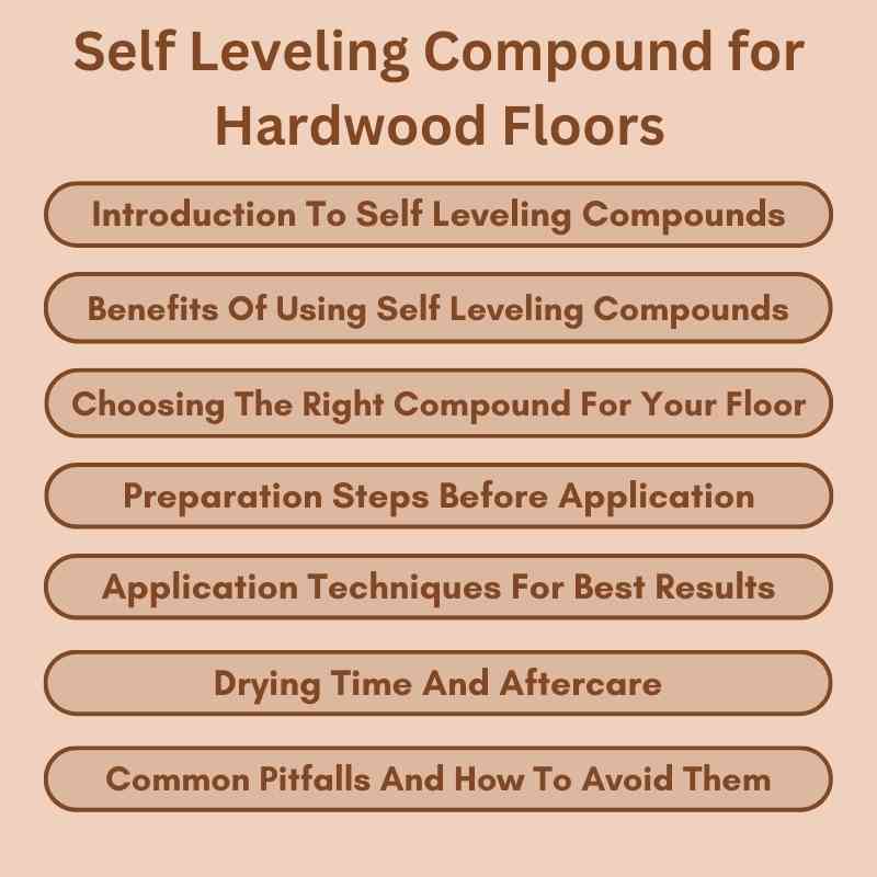 Self Leveling Compound for Hardwood Floors