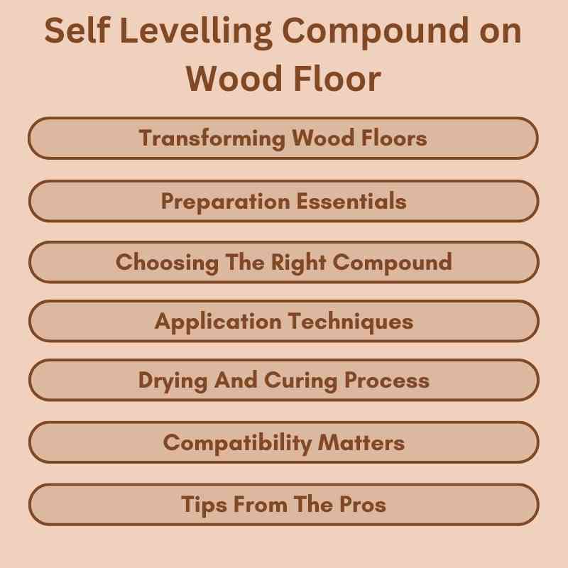 Self Levelling Compound on Wood Floor