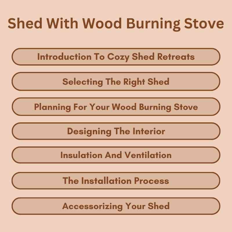 Shed With Wood Burning Stove