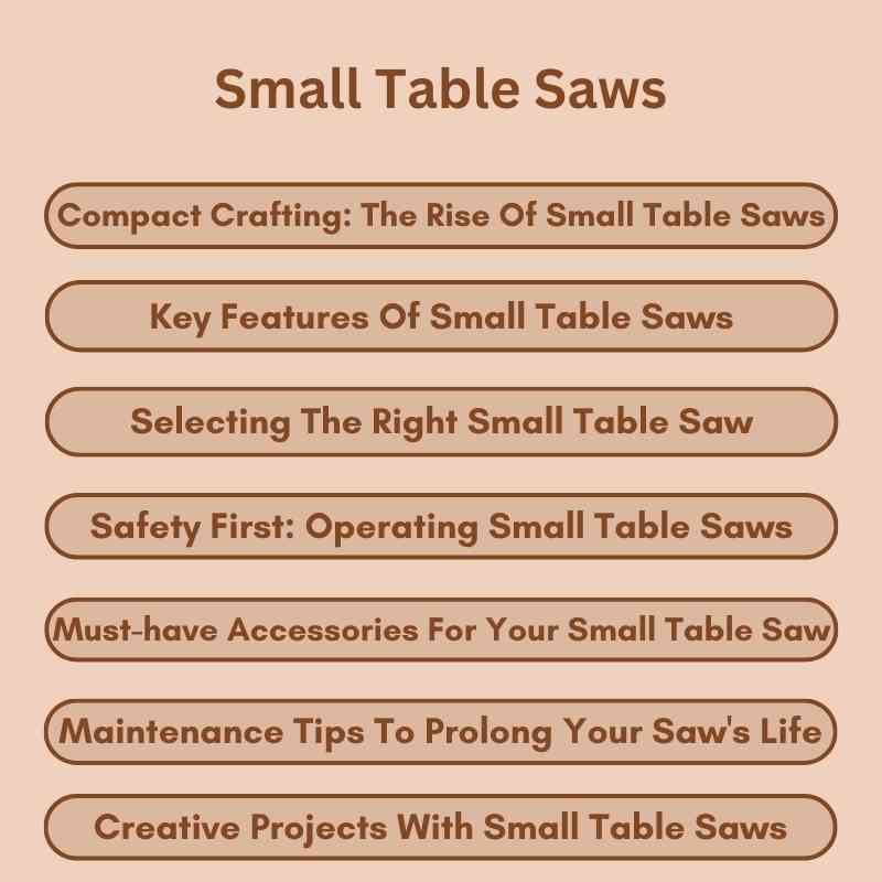 Small Table Saws